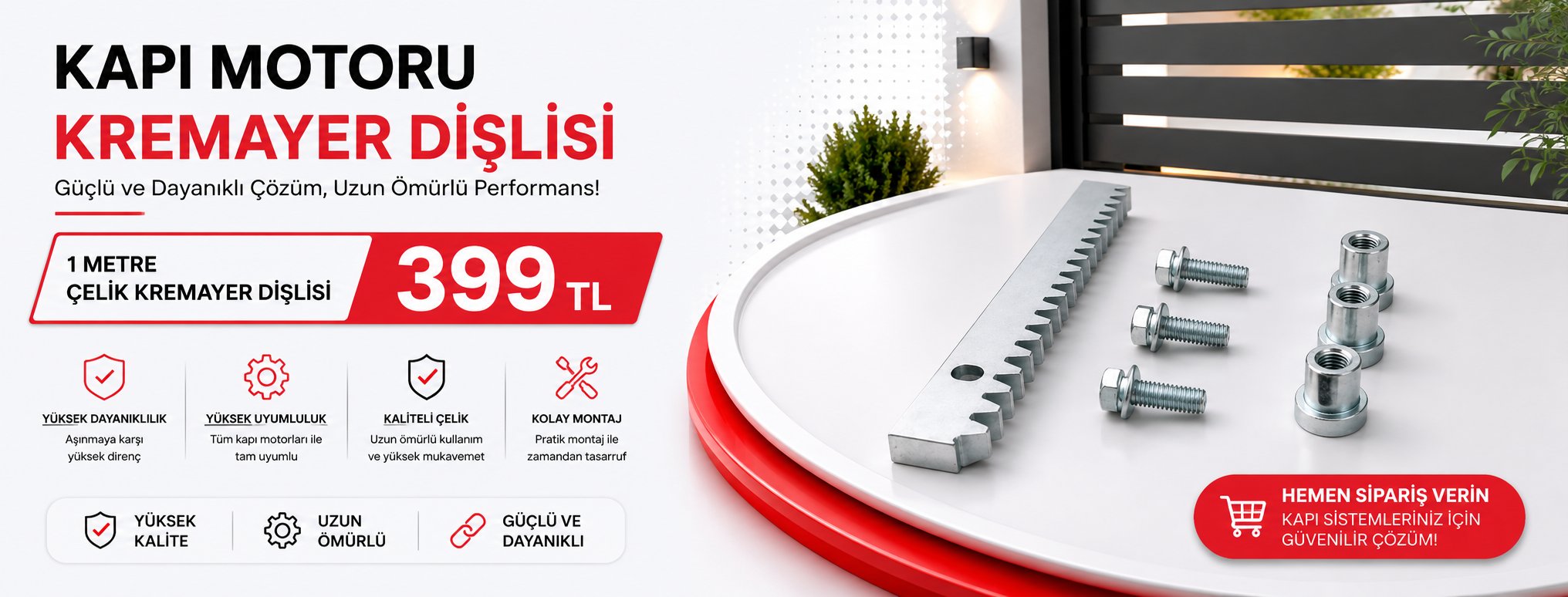 &Ccedil;elik Kremayer Dişli 1 Metre